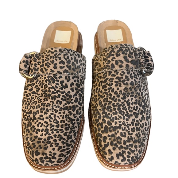 Dolce Vita Leopard Slide Mules Size 8.5 - Picture 3 of 5